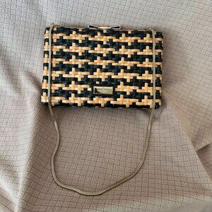 Kate Spade Straw Emanuelle Bicolor Convertible Clutch